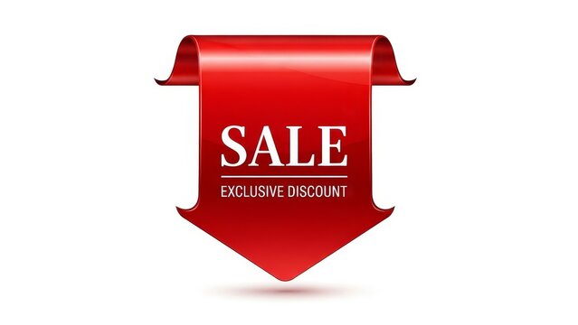 3d render of a red ribbon symbol on a white background as a business concept illustration for web technology and digital information design - Powered by Adobe