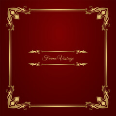 Vintage frame gold floral ornament