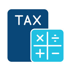 Fototapeta premium Simple solid tax document icon.