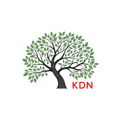Fototapeta premium Green Tree of Life Logo Design KDN Later Logo , Natural Environment Tree Branding, Sustainable Tree LogoKDN tree logo, KDN tree of life, KDN green tree, KDN nature logo, KDN eco logo, KDN environme