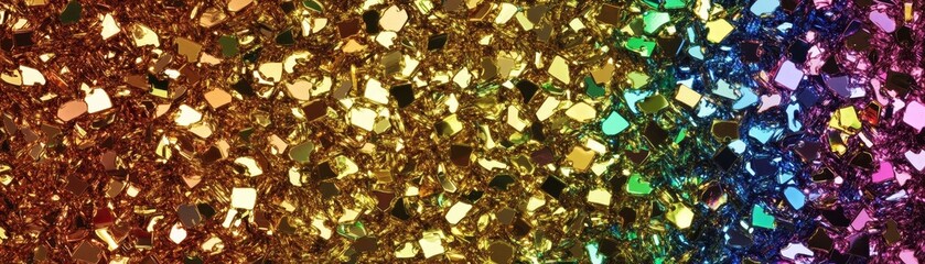 Vibrant rainbow spectrum background with diverse colorful geometric pieces and dynamic abstract art pattern.