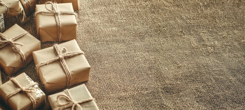 麻布の上の贈り物