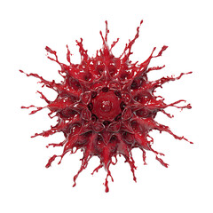 Naklejka premium Red blood cells isolated on a white background close up illustration
