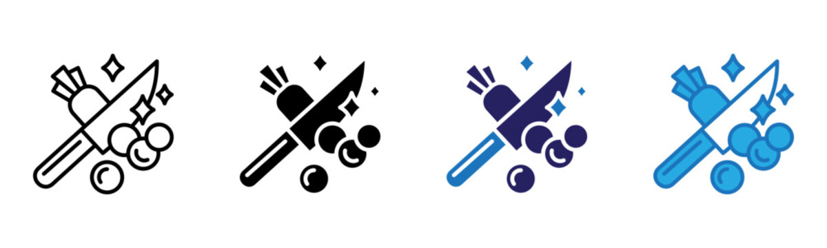 Knifes Icon Multi Style Vector Illustration