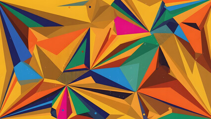 a golden geometric background with sharp angular forms, expressing luxury precision modern elegance and bold contemporary design through dynamic metallic shape composition