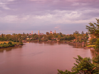 Brisbane City Skyline in the Evening