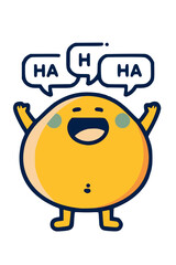 Obraz premium Cute Chubby Cartoon Character