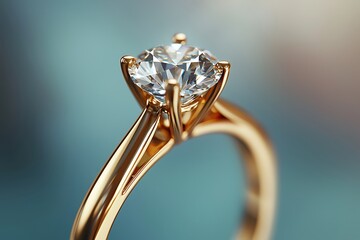 Golden engagement diamond beauty high resolution picture