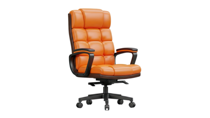 3D Executive Office Chair on transparent background