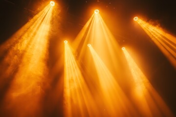 Golden glow on stage high resolution picture