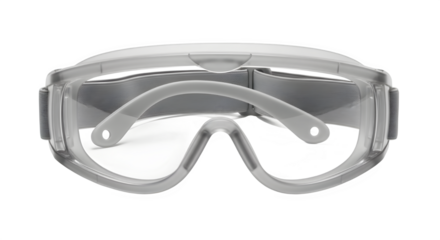 Transparent Safety Goggles for Eye Protection in Laboratory and Industrial Environments  isolated on transparent background