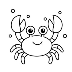 Crab Line Art Transparent Graphic For Social Media Posts Vector PNG Image