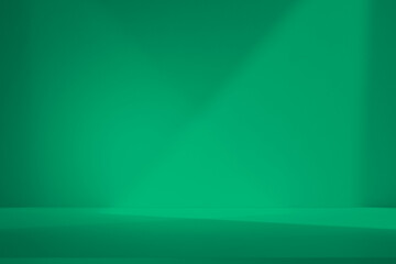 Wall interior background, studio and backdrops show products. with leaf shadow leaf from window color green and white. background for text insertion and presentation of product	
