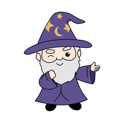 Winking Witch Cartoon Character Vector PNG Image