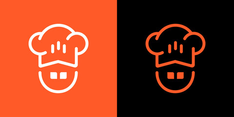 Clean Line Art Chef Hat and H...