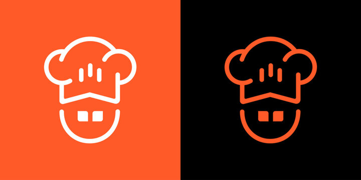Clean Line Art Chef Hat and H...
