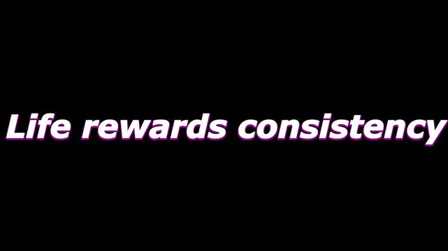 Motivational typography animation featuring the inspirational phrase never quit displayed prominently over a vibrant green screen background with sparkling particle effects.