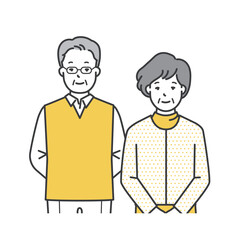 高齢者夫婦のイラストベクター素材