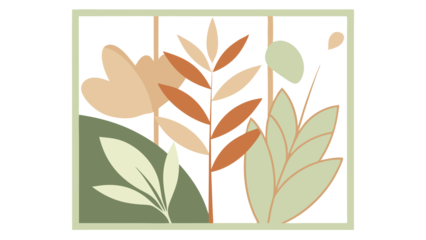 Seamless autumn leaves vector illustration featuring a vintage nature pattern with floral branches and tree leaf silhouettes for a decorative plant wallpaper design