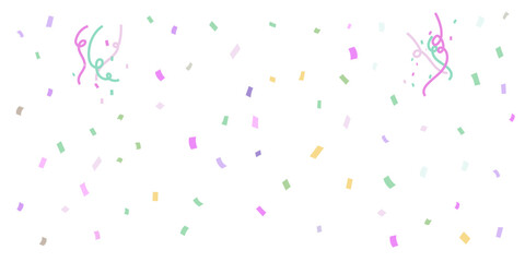 カラフルな紙吹雪の背景イラスト