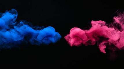 Colorful smoke background texture with blue red ink cloud abstract vapor swirl dark contrast design modern art fluid motion dreamy atmosphere