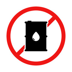 Vector No Oil Barrel Sign Illustration