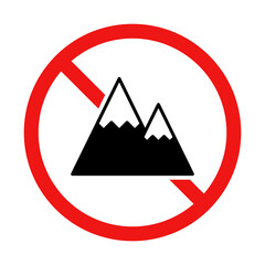 Vector No Mountains Sign Illustration