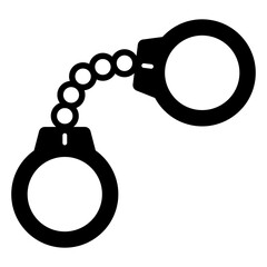 Vector Simple Isolated Handcuffs Icon