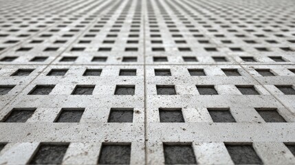 Geometric concrete tiles texture, square grid pattern, seamless cement floor 