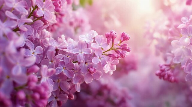 Beautiful lilac flowers in soft pink hues, perfect for nature and floral designs