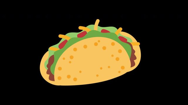 Taco video animation, food
