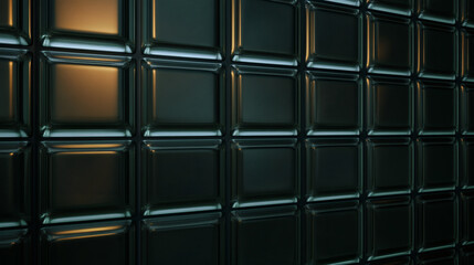 Dark glossy tile background texture wall 3d render seamless pattern abstract design modern interior reflective surface square tile metallic minimal luxury mood