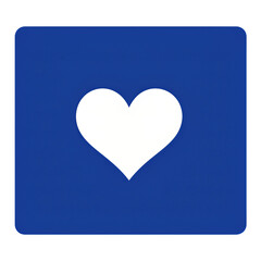 White heart shape isolated on transparent