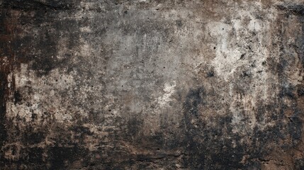 Heavily stained concrete texture, dark grunge style, water marks and dirt, aged industrial look