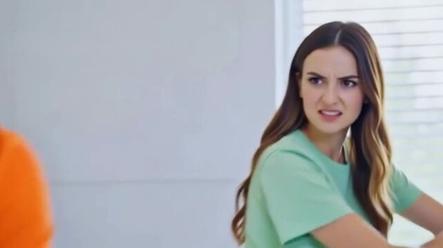 Woman feeling jealous and suspicious of her female friend as her husband is having an affair, emotional tension, betrayal, distrust, envy, relationship conflict - Generative AI