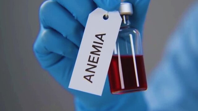 Fatigue and weakness caused by iron deficiency health condition. Generative AI