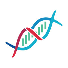 Dna Helix Combined With Heartbeat Waveform For Future Health