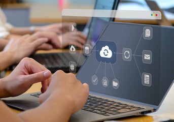 ビジネスシーン、DX、IT、クラウド、デジタルワークフロー