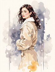 woman wearing a coat