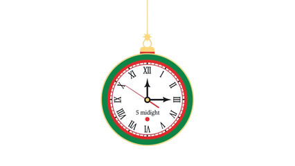 Christmas Ornament Clock Hanging Decoration.