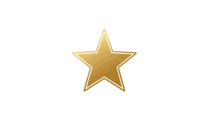 Obraz premium Golden Star Icon on White.