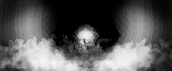 抽象的　水墨画　背景素材