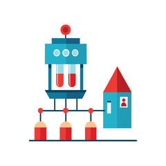 Artificial Biotech Blood Factory Producing Healthy Cells