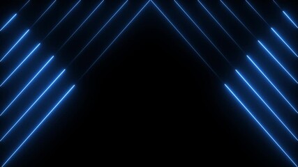 Loop animation blue and pink neon light triangle shape laser line animated abstract background 4k footage Motion graphics - Powered by Adobe