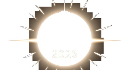 Clean, modern anime style illustration of a single, intensely glowing white orb suspended in mid-air, symbolizing hope and the beginning of 2026.