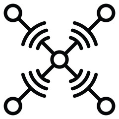 Connectivity In IOT (Internet Of Things) Icon Line Vector Illustration