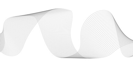 The Dynamic Interaction of Business and Technology: Abstract Wave Lines, Abstract black wavy lines background with copy space.