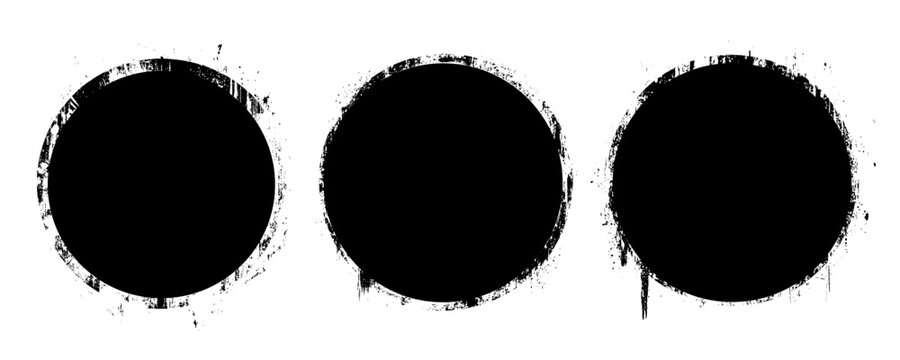 Creative vector illustration of hand drawning circle line sketch set isolated on a white background. Circle Brush Stroke. Grunge circles brush set. Set different circle brush stroke. 