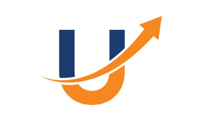 Modern Letter U Finance Logo