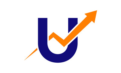 Modern Letter U Finance Logo
